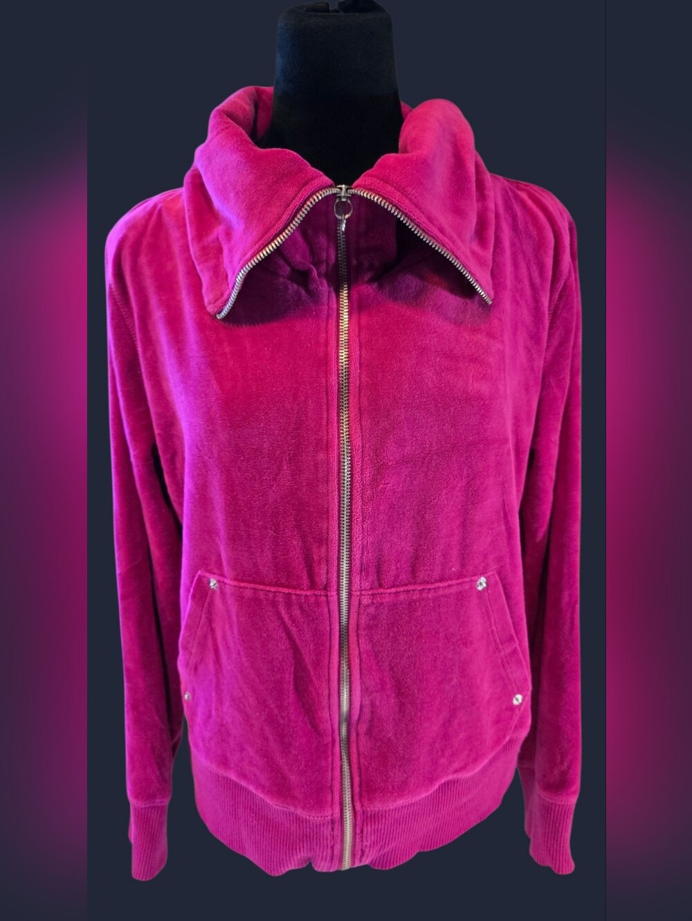 Michael Kors Hot Pink Zip Up Jacket Large